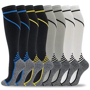 Compression Socks for Men Women 20-30 mmHg Knee High Medical Running Travel